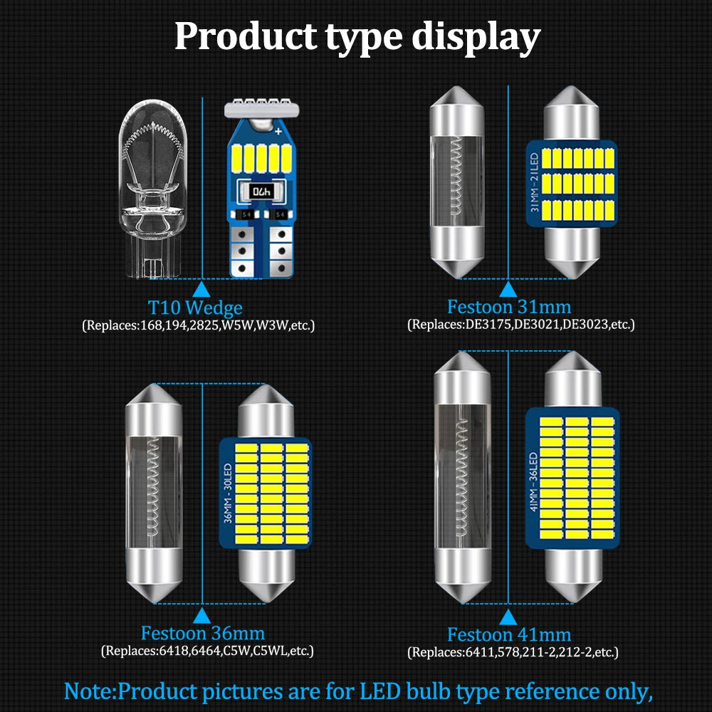 10pcs Car LED Interior Lights Canbus For Toyota Raize 2019 2