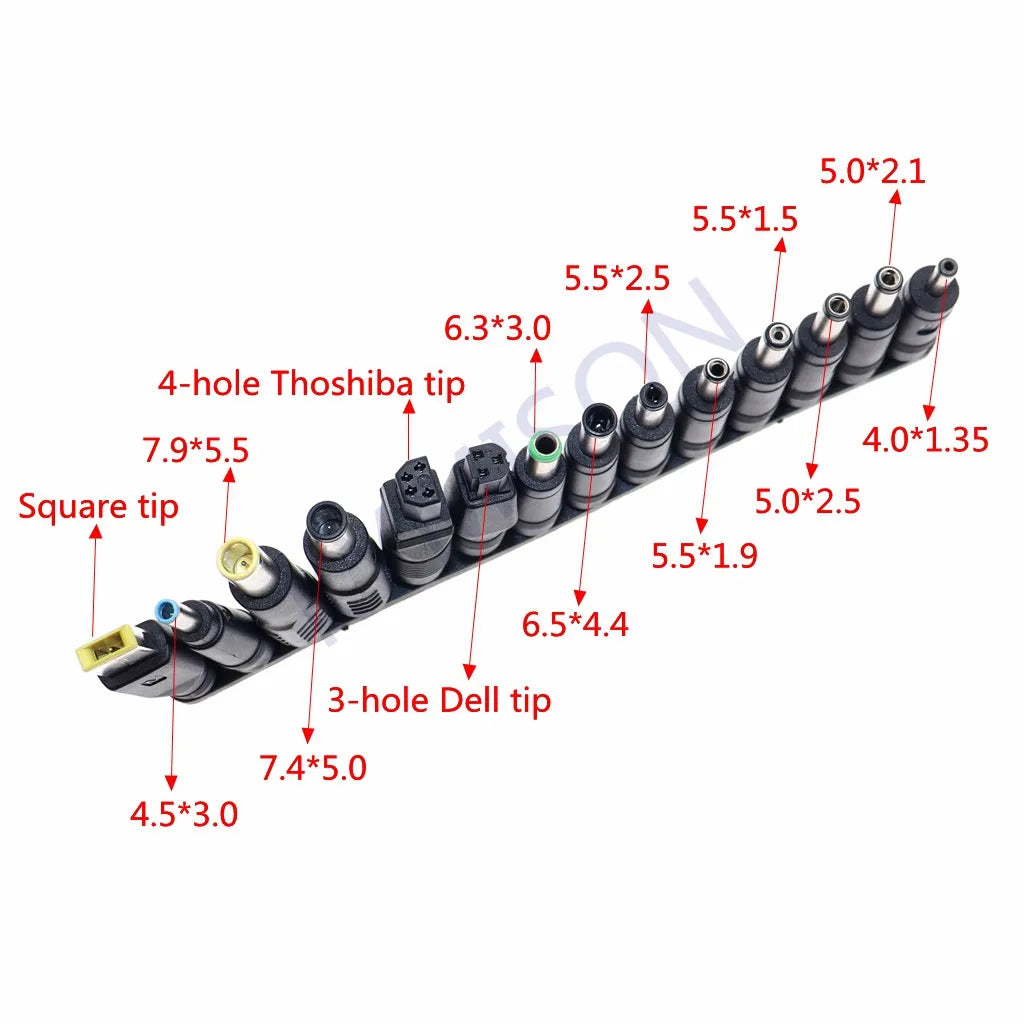 56pcs Universal Laptop AC DC Jack Power Supply Adapter Conne