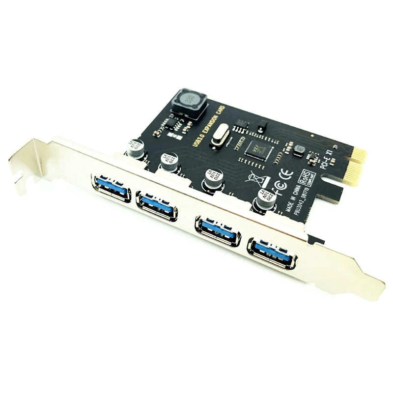 4 Port USB 3.0 PCI-E Expansion Card PCI Express PCIe USB 3.0