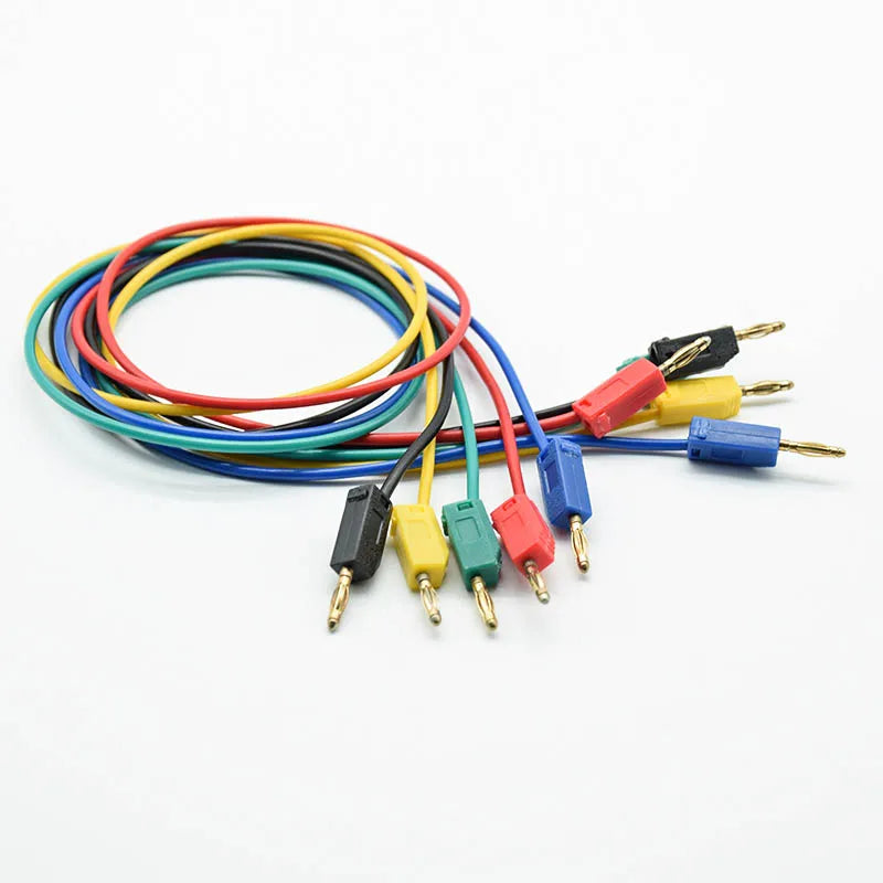 2Pcs 2mm Test Wire Line 50cm K2 Banana Plug Connector Gold-p