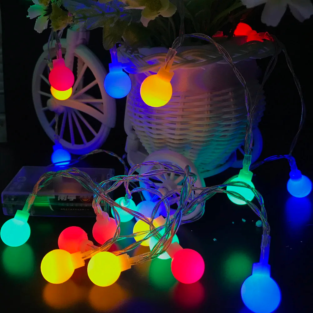 New 2M 20LED Colorful Ball String Lights AA Battery Operated