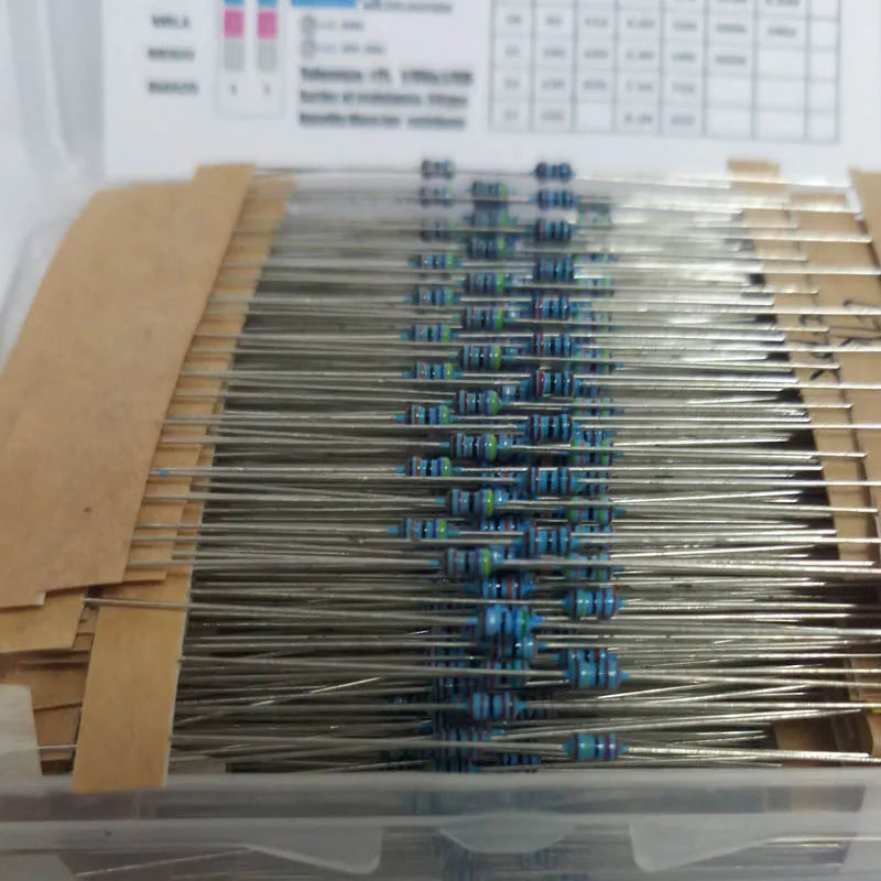 640pcs 64 Values 1R - 10MR 1/6W 1% Metal Film Resistors Asso