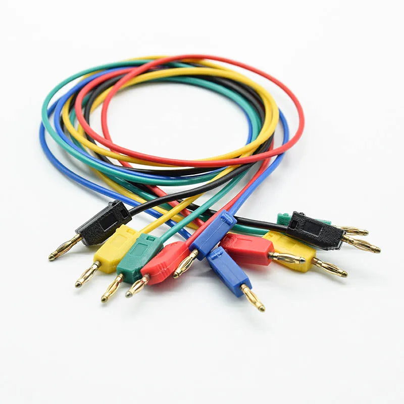 2Pcs 2mm Test Wire Line 50cm K2 Banana Plug Connector Gold-p