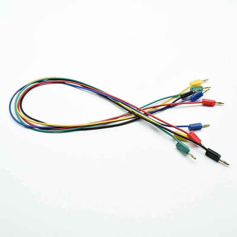 2Pcs 2mm Test Wire Line 50cm K2 Banana Plug Connector Gold-p