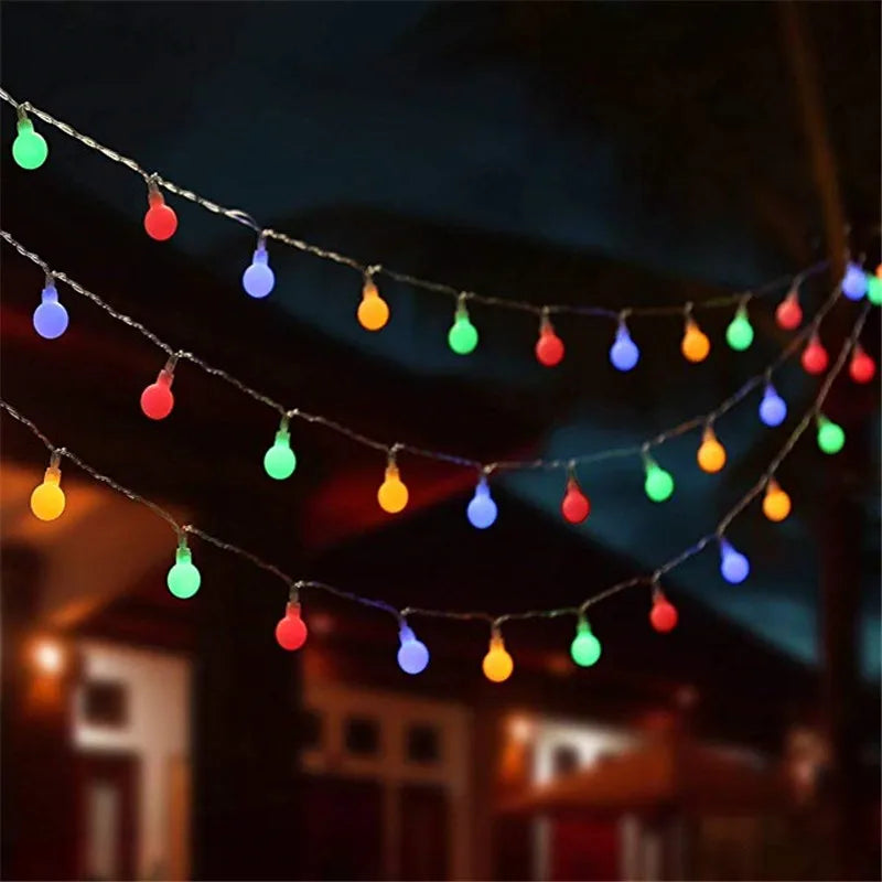10M Outdoor Waterproof Holiday LED Lighting Strings Fairy Garland LED AA Battery Ball String Lights Xmas New Year Party Light