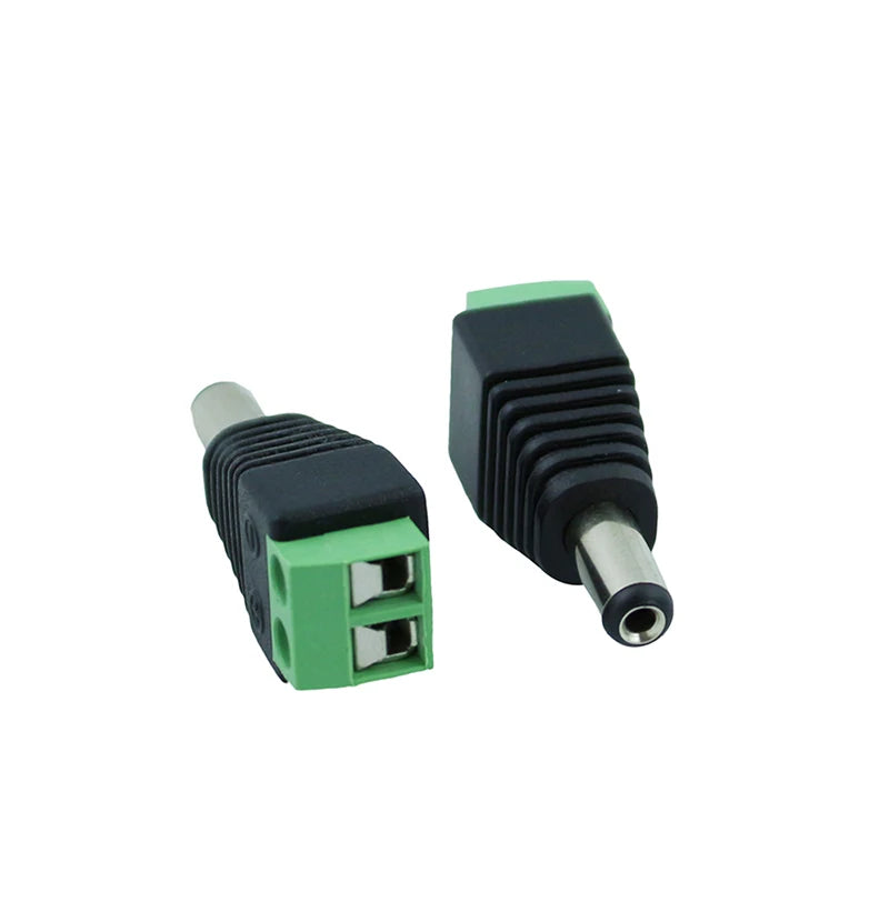 10 Pcs 12V 2.1 X 5.5mm DC Power Male Plug Jack Adapter Conne