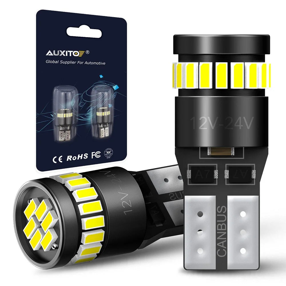 2Pcs Canbus W5W T10 168 2825 LED Light Bulb 24V Car Side Mar