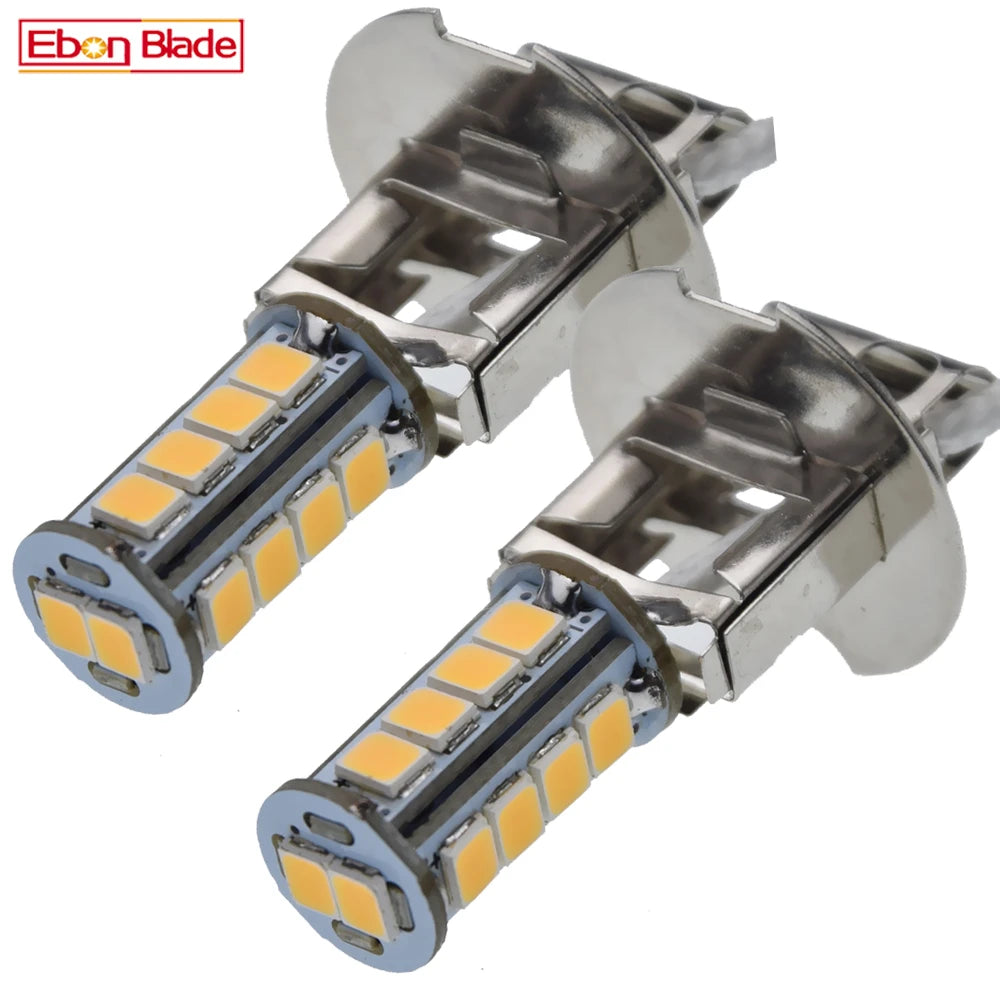 1/2 Pcs H3 LED Bulb Warm White PK22S 2835 18SMD Flashlight Searchlight Replace Headlight Lamp For Roor Vec198 Torch Lighting 6V