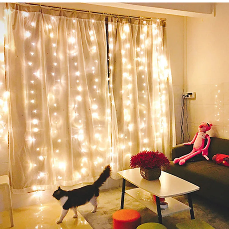 Outdoor Led Curtain Lights String Waterproof Icicle Light Ga