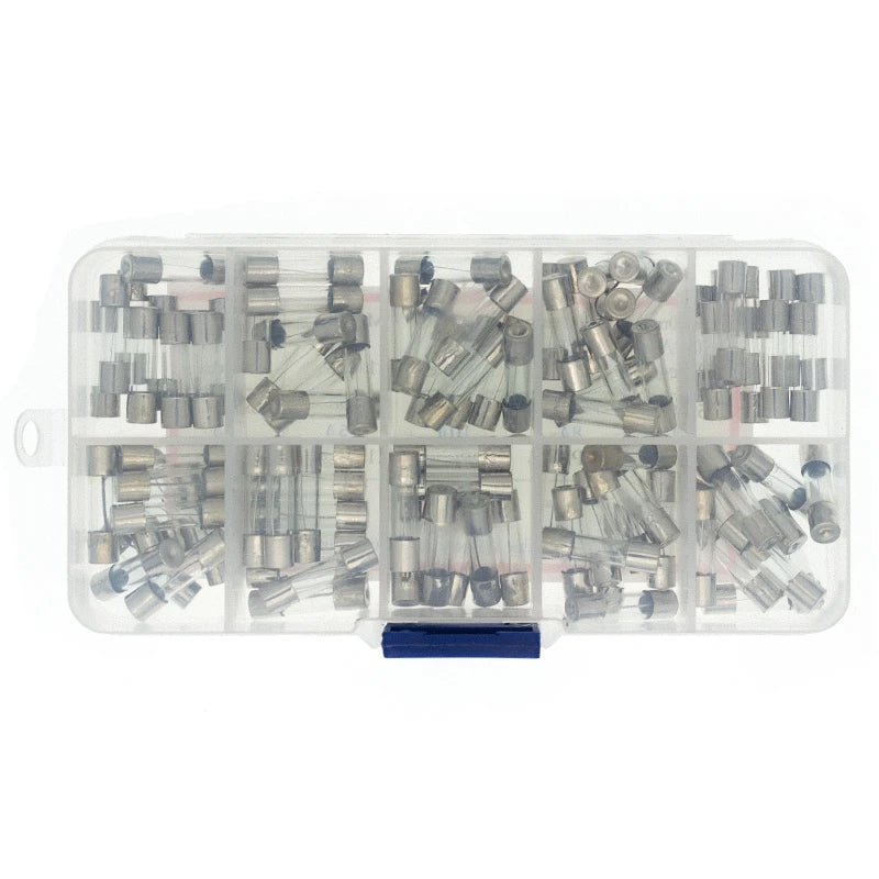 100Pcs/lot 5x20mm Quick Blow Glass Tube Fuse Assorted Kit Fa