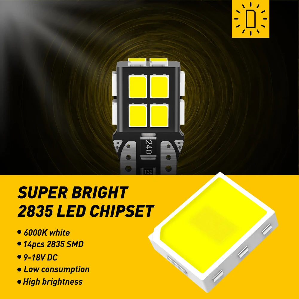 AUXITO T10 Car LED Bulb W5W LED Canbus 194 168 2825 Lamp Car