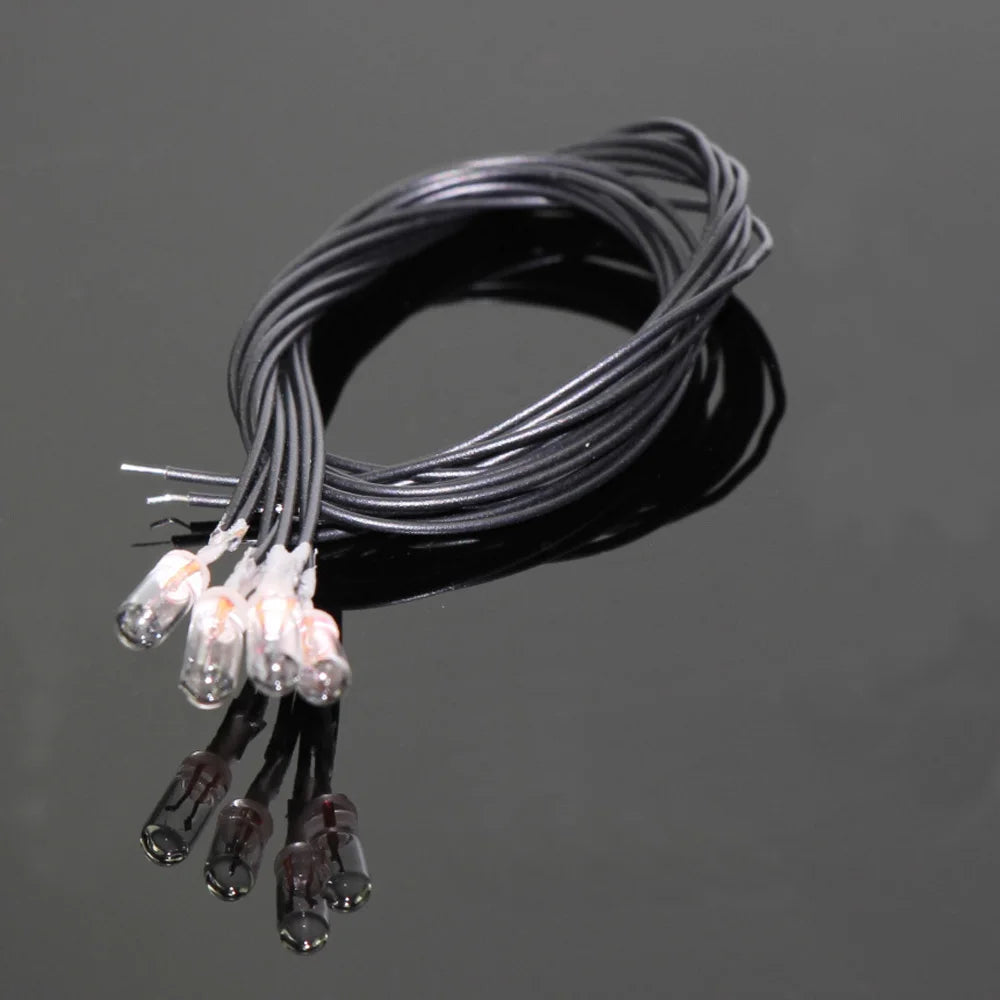 50pcs Pre-wired 4mm Mini Bulbs 12V 14V 16V 70mA Soldered Gra