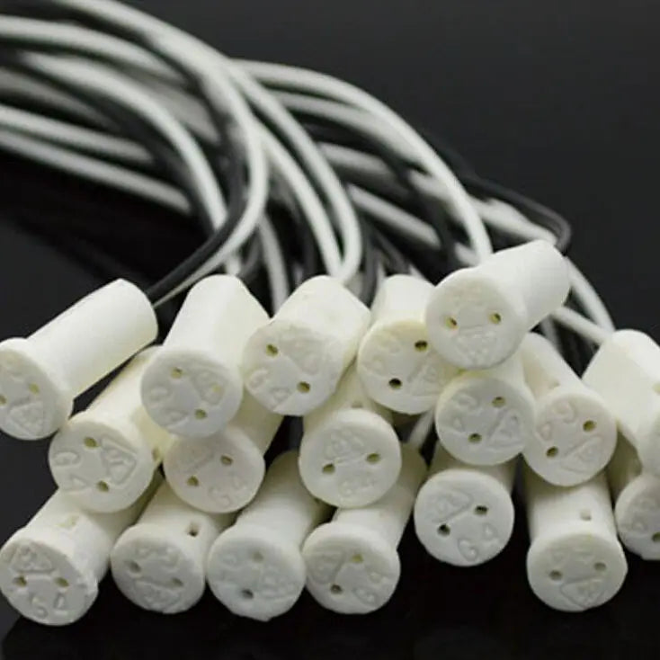 10pcs/lot High Quality Socket Holder Connector G4 Ceramic Head LED Halogen Light Lamp Bulb Base 20cm