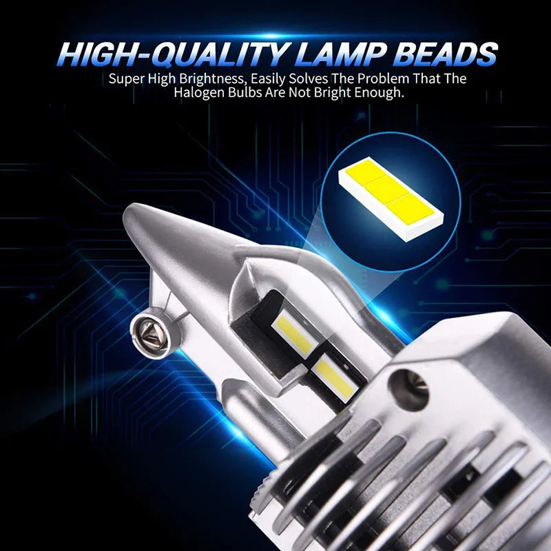 AILEO Fighter H4 Led 9003 HB2 Car Headlight Bulb 80W 12V 24V