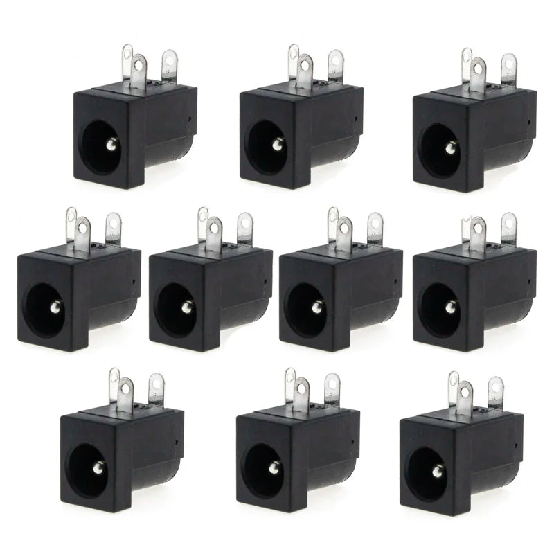10pcs 5.5x2.1mm DIP 3Pin DC Power Supply Connectors Jack Soc