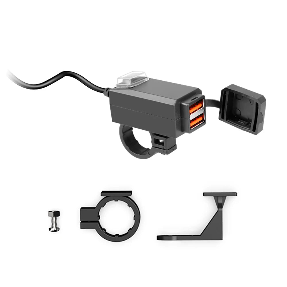 Motorcycle Vehicle-Mounted Charger Waterproof USB Adapter 12