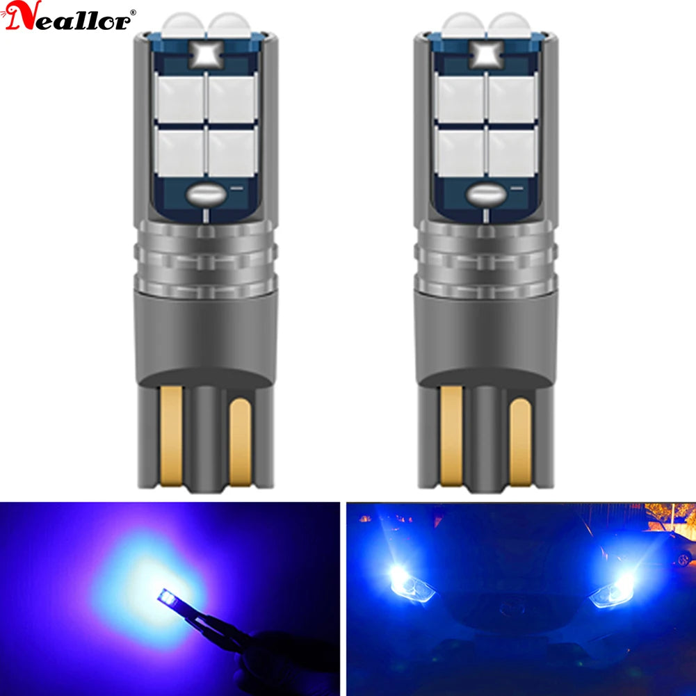 2pcs High Quality T10 W5W Super Bright Car Interior Reading Dome Light Marker Lamp 168 194 LED Auto Wedge Parking Bulbs Orange