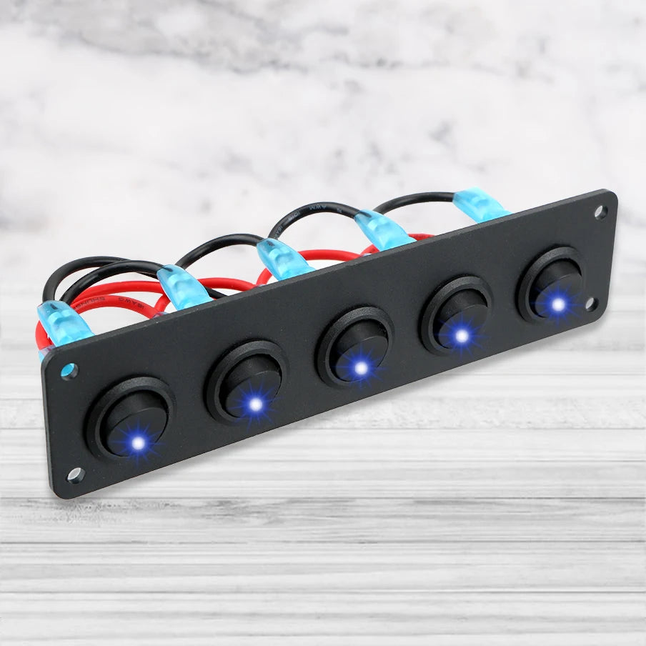 Rocker Toggle Switch Panel for RV Yacht Marine Boat Car Mari