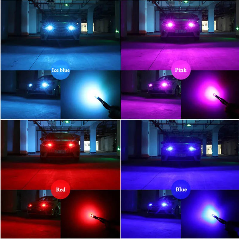 2PCS CANBUS 12-24V W5W T10 LED 3030 LED 10SMD Car Interior R