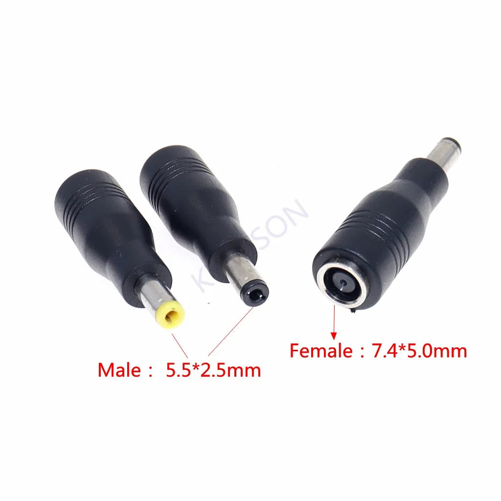 DC 7.4x5.0mm Female to 5.5x2.5mm Power Adapter Plug Converte