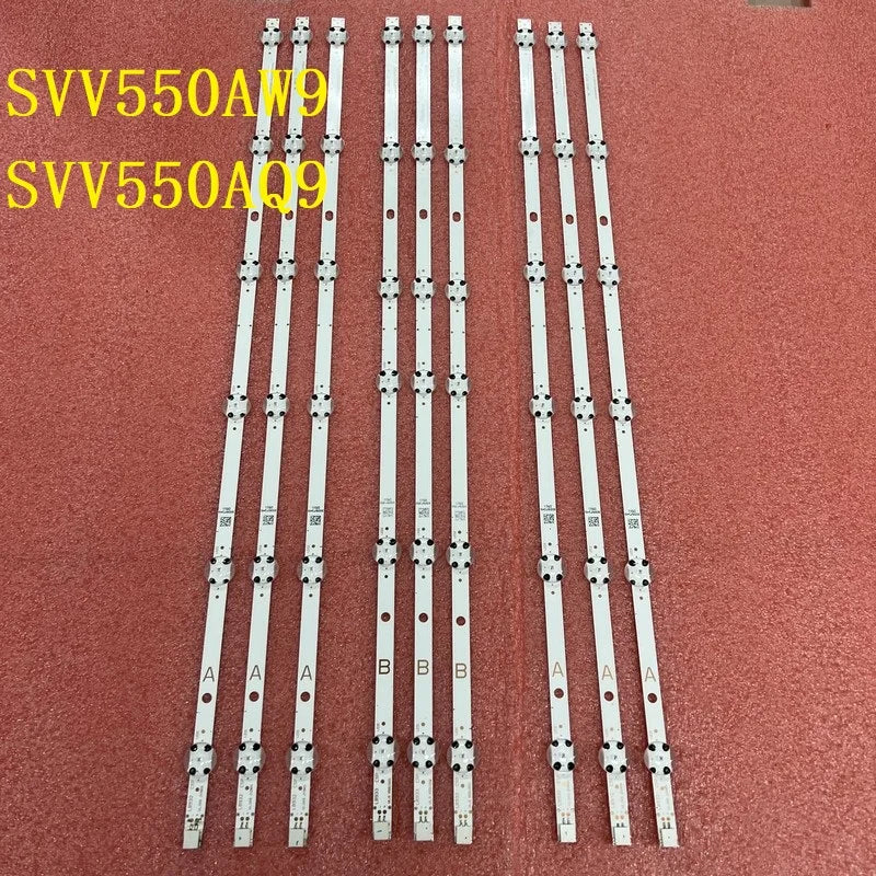 LED Backlight Strip for 9pcs/set LED Strip for Panasonic TX-55FX550B TX-55FX550E TX-55FX555B SVV550AW9 A B
