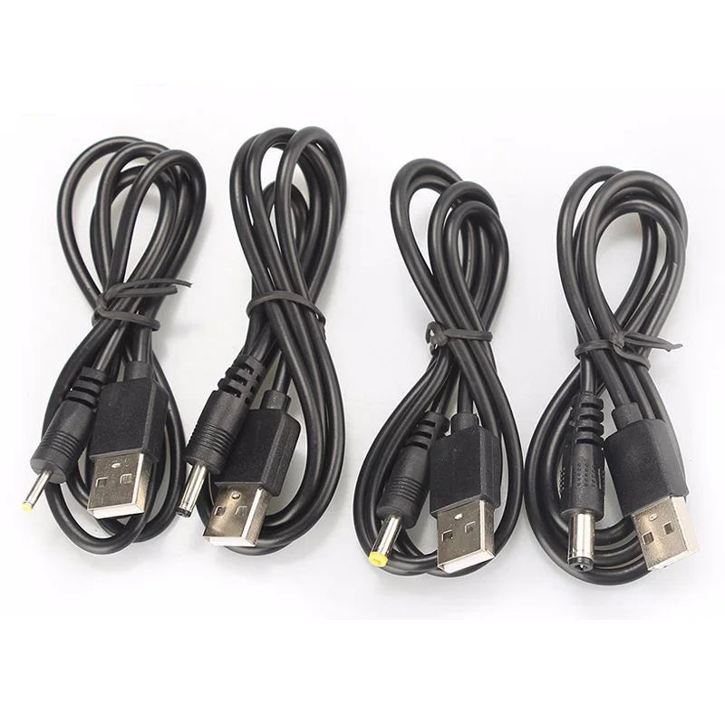 80CM USB Port To 2.5mm - 5.5mm 5V DC Barrel Jack Power Conne