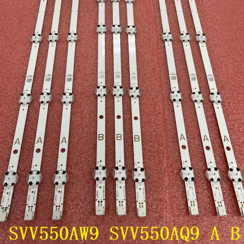 LED Backlight Strip for 9pcs/set LED Strip for Panasonic TX-55FX550B TX-55FX550E TX-55FX555B SVV550AW9 A B