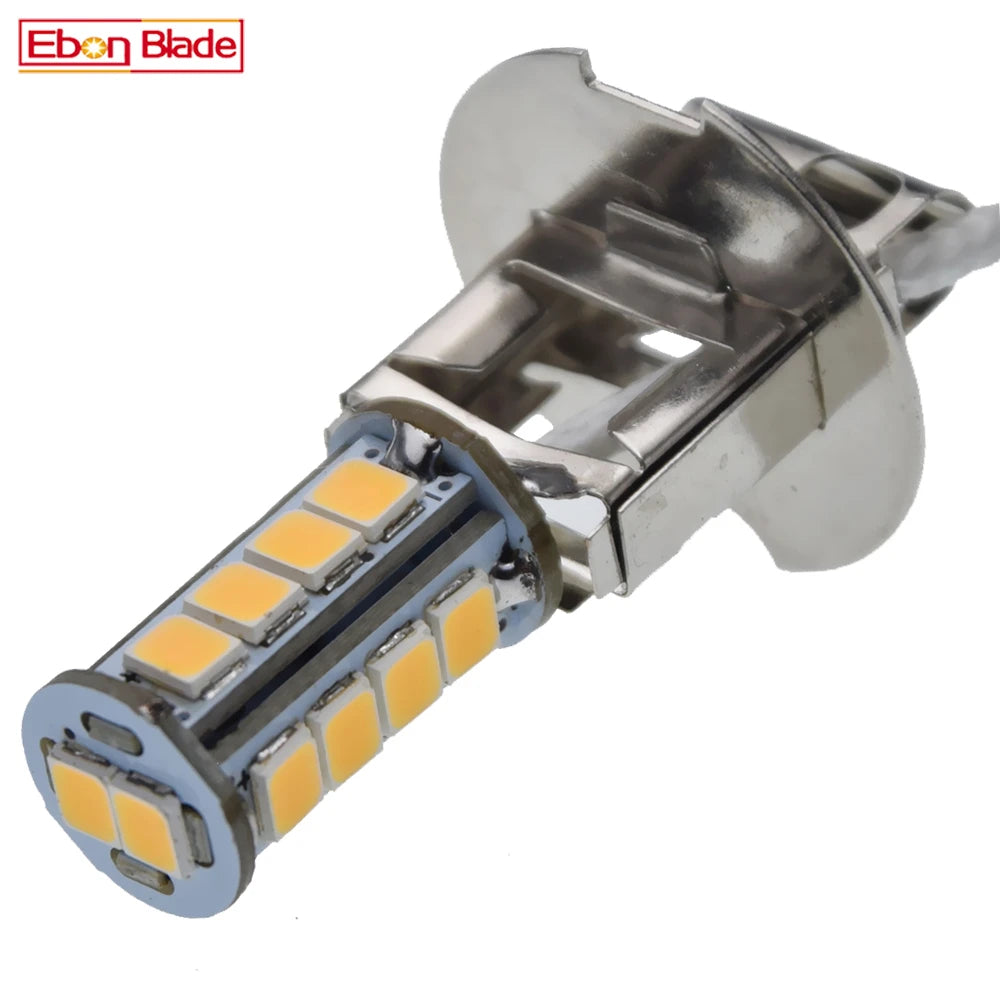 1/2 Pcs H3 LED Bulb Warm White PK22S 2835 18SMD Flashlight S