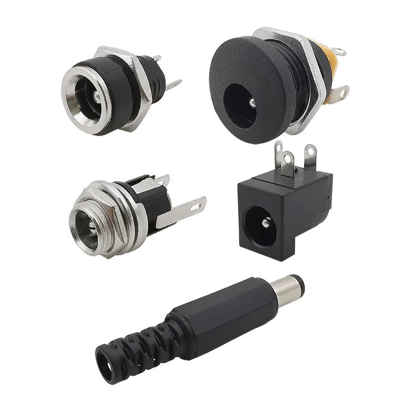 10Pcs 12V 5.5x2.1mm Plugs Jack DC Connectors 5.5 2.1mm DC Po