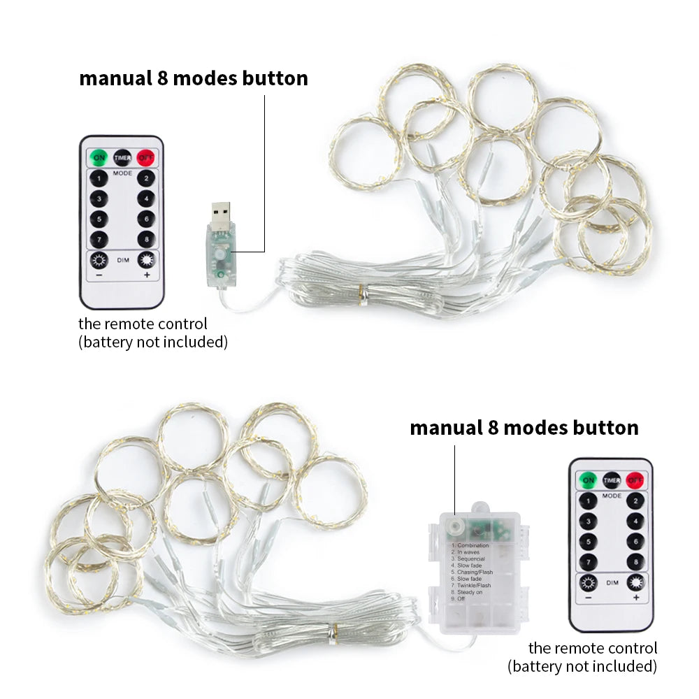 3MX1M/2M/3M Battery/USB Power LED String Fairy Lights Garlan