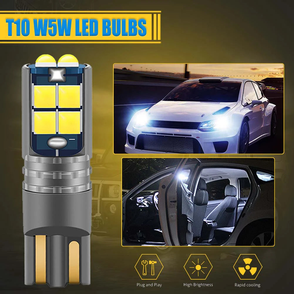 2pcs High Quality T10 W5W Super Bright Car Interior Reading 