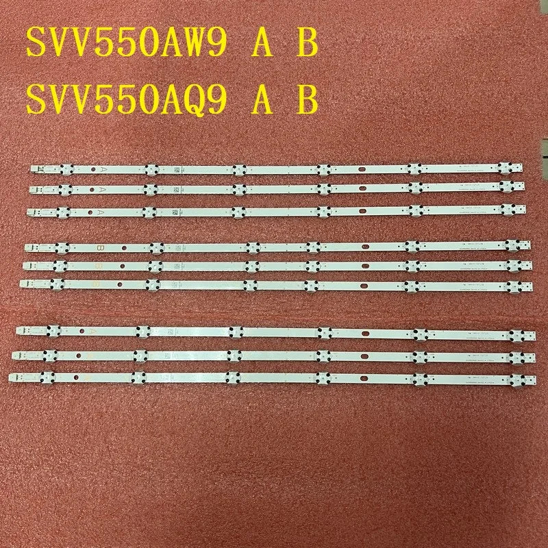 LED Backlight Strip for 9pcs/set LED Strip for Panasonic TX-55FX550B TX-55FX550E TX-55FX555B SVV550AW9 A B