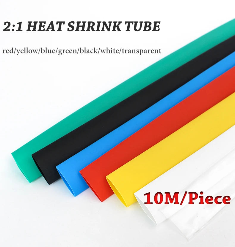 10M/lot Set Heat Shrink Tube 2 1 Kit Insulation Sleeving Ter
