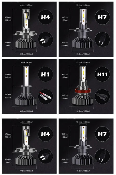 Car Headlight H4 LED 110W H7 LED canbus H1 H3 H8 H11 9005 90