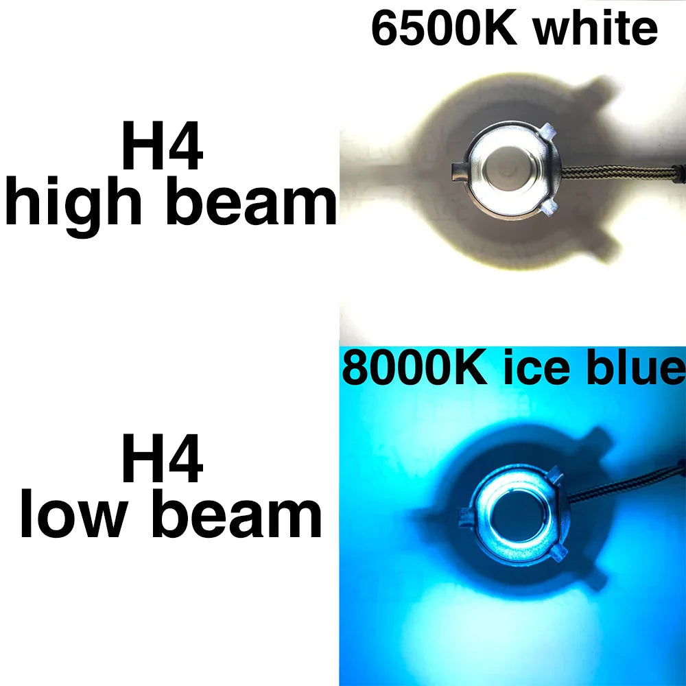 2X NEW C6 LED H4 Two-colors 6500K+3000k 6500K+8000K Hi/Lo H7
