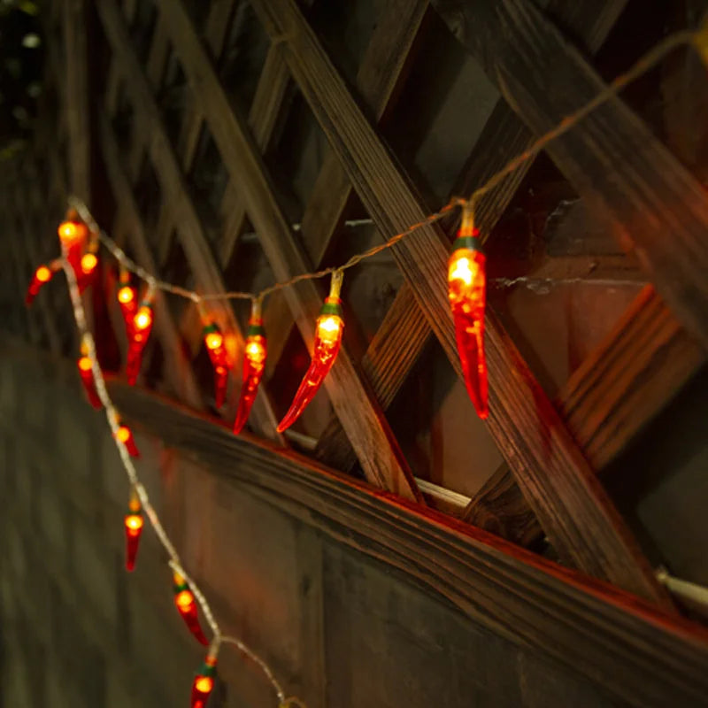 Creative LED Red Chilli String Lights Battery/USB New Year s