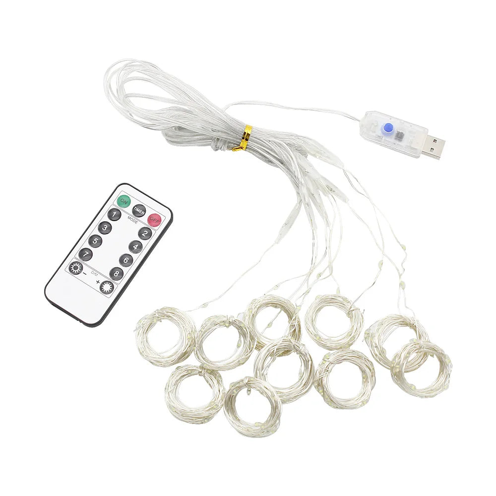 3M LED Curtain Garland USB String Lights Fairy Festoon With 