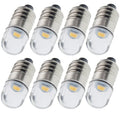 4/8 Pcs 3V 4.5V 6V 12V Warm White E10 1447 Screw Base Minuature LED Bulb Replacement For Flashlight Torch Headlight Moto Bicycle