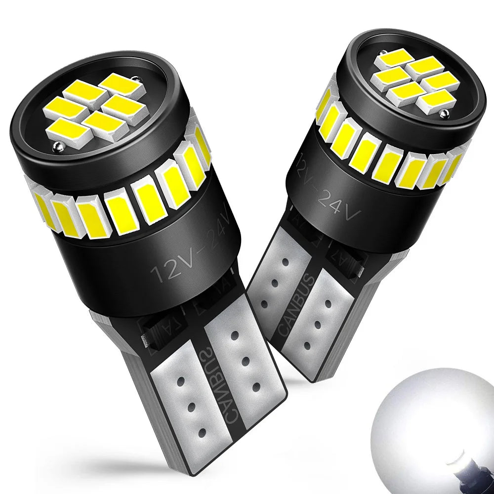 2Pcs Canbus W5W T10 168 2825 LED Light Bulb 24V Car Side Marker Parking Lights License Plate Lamp Car Interior Dome Trunk Lights