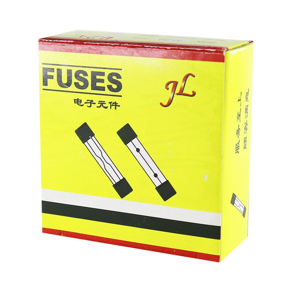 100Pcs/Set 5x20mm Quick Blow Glass Tube Fuse Assorted Kits F