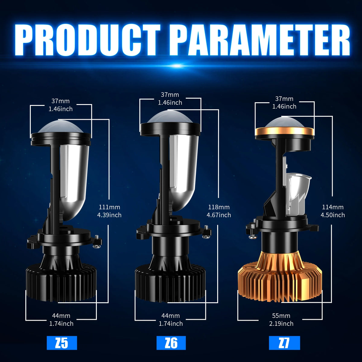 AILEO H4 9003/HB2 Led Headlight Bulbs Canbus 20000LM With Mi