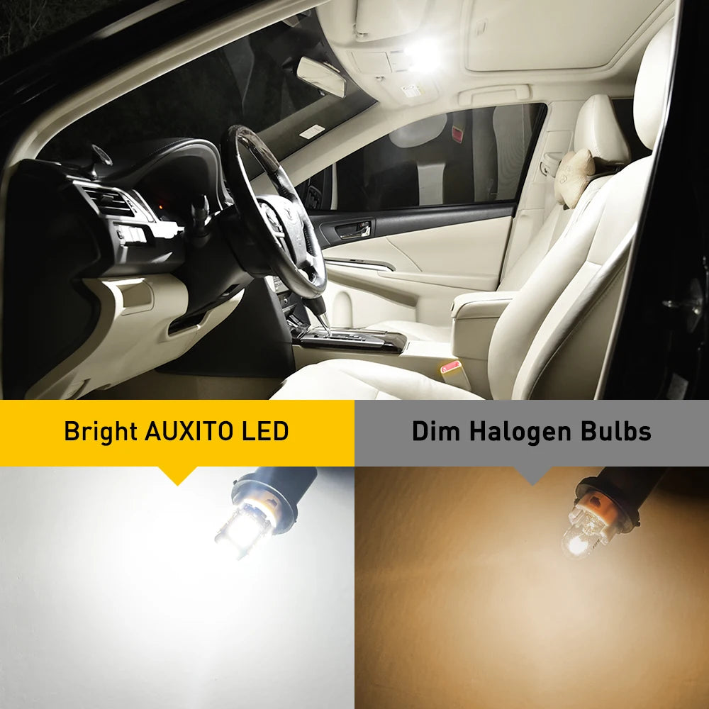 AUXITO 10Pcs W5W T10 194 LED Canbus Error Free Light Bulbs F