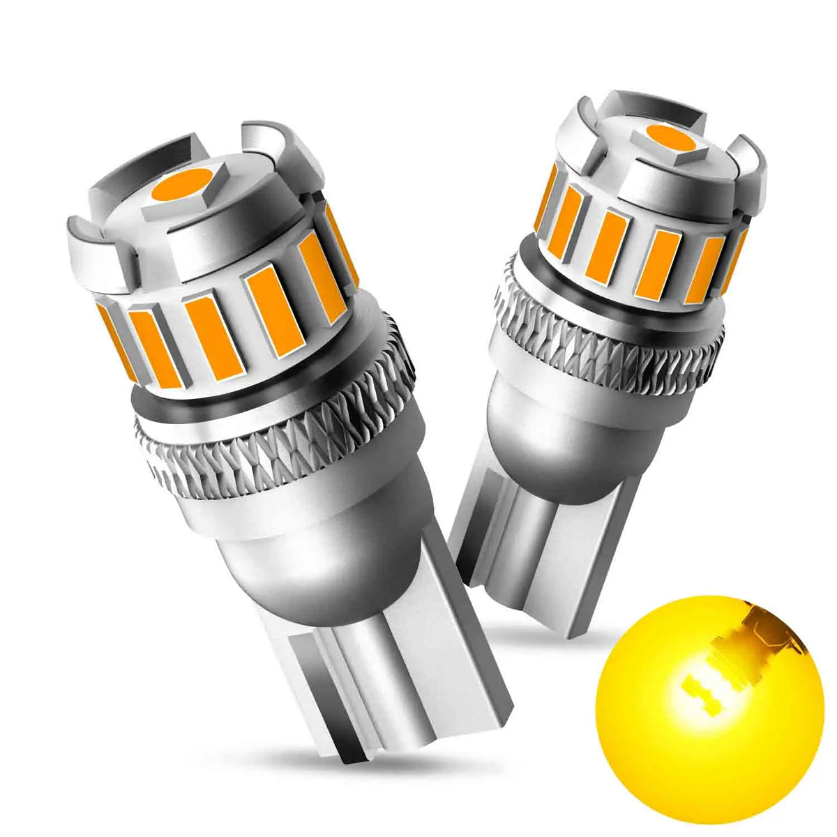 AUXITO 2PCS T10 W5W Red LED Bulb Canbus 194 168 White Car Interior Lights Yellow License Plate Leds Lamp Reading Trunk LIght 12V