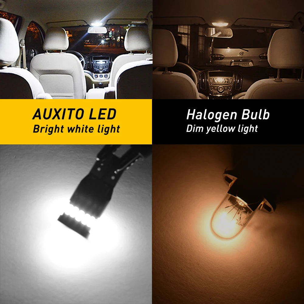 AUXITO 2Pcs T10 W5W LED Bulb Canbus No Error 194 168 LED Aut
