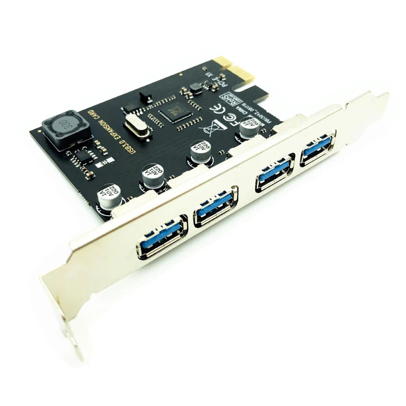 4 Port USB 3.0 PCI-E Expansion Card PCI Express PCIe USB 3.0