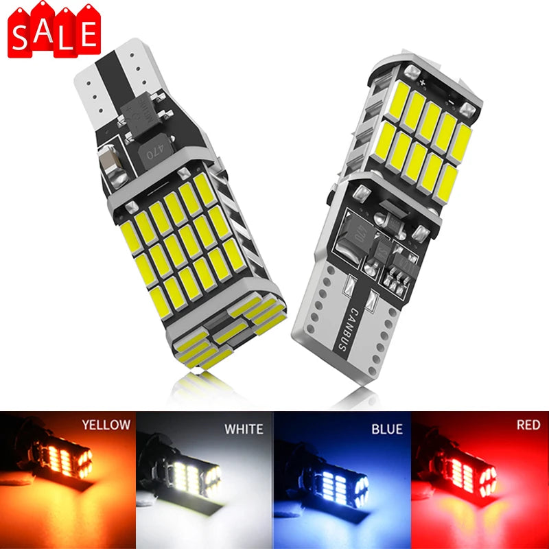2/10pcs T10 W5W T15 W16W Car Led Lights Canbus No Error 4014