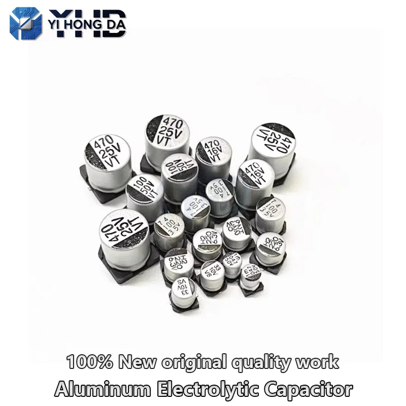 20pcs SMD 50V 35V 25V 16V 10V 100UF 220UF 47UF 33UF 22UF 10U