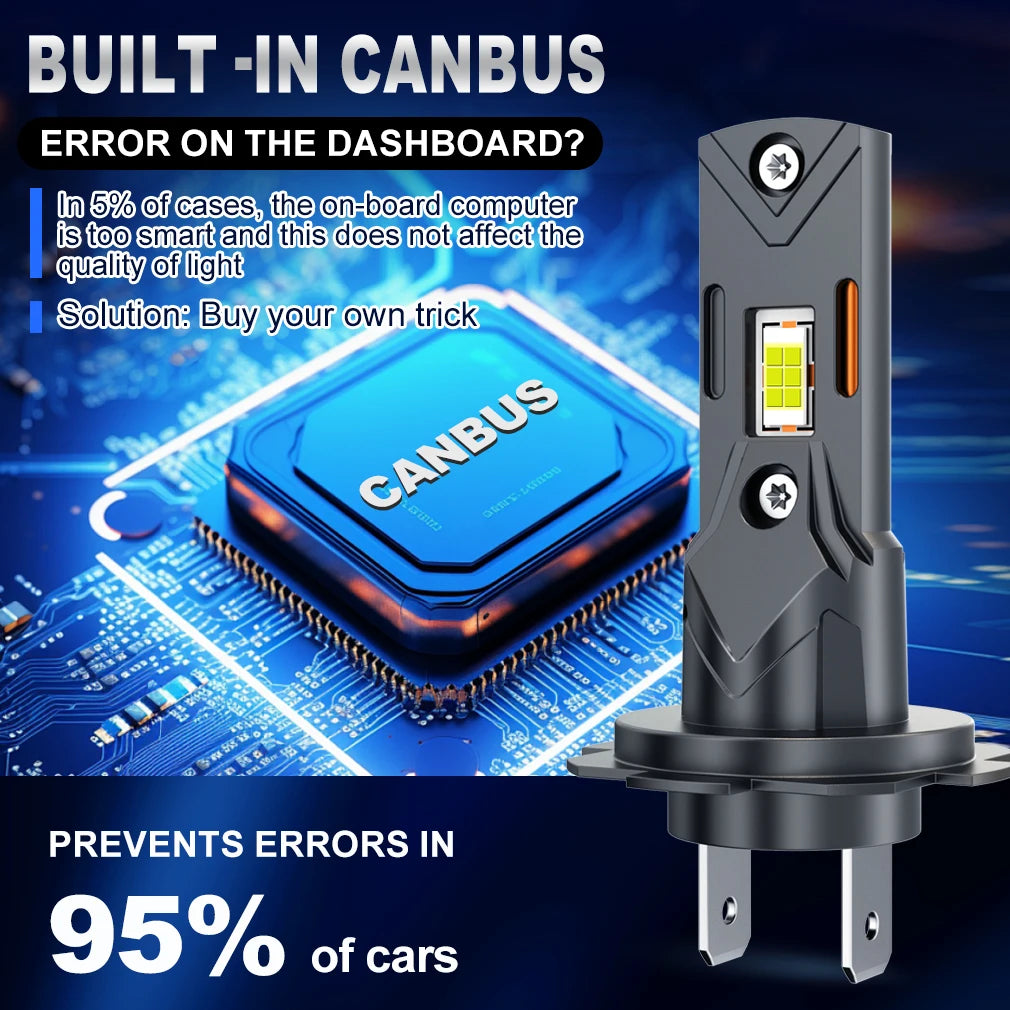XSTORM H4 H7 LED Light Bulbs 25000LM 70W LED Headlight Canbu