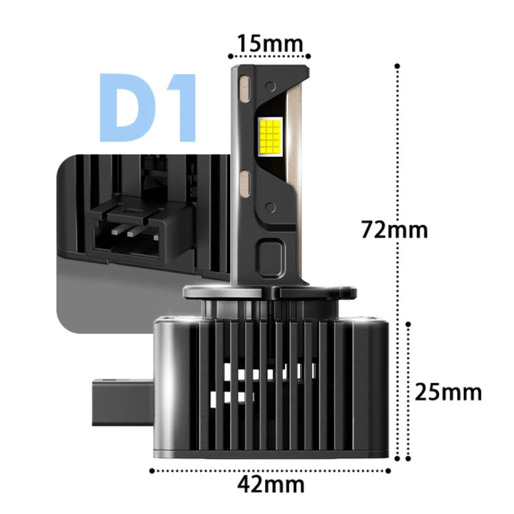 BEVINSEE 80W 8000LM Super Bright LED Car Lights CANBUS D1S D1R D3S D3R D2S D5S Replace HID Xenon LED Headlight Bulbs 6000K 12V