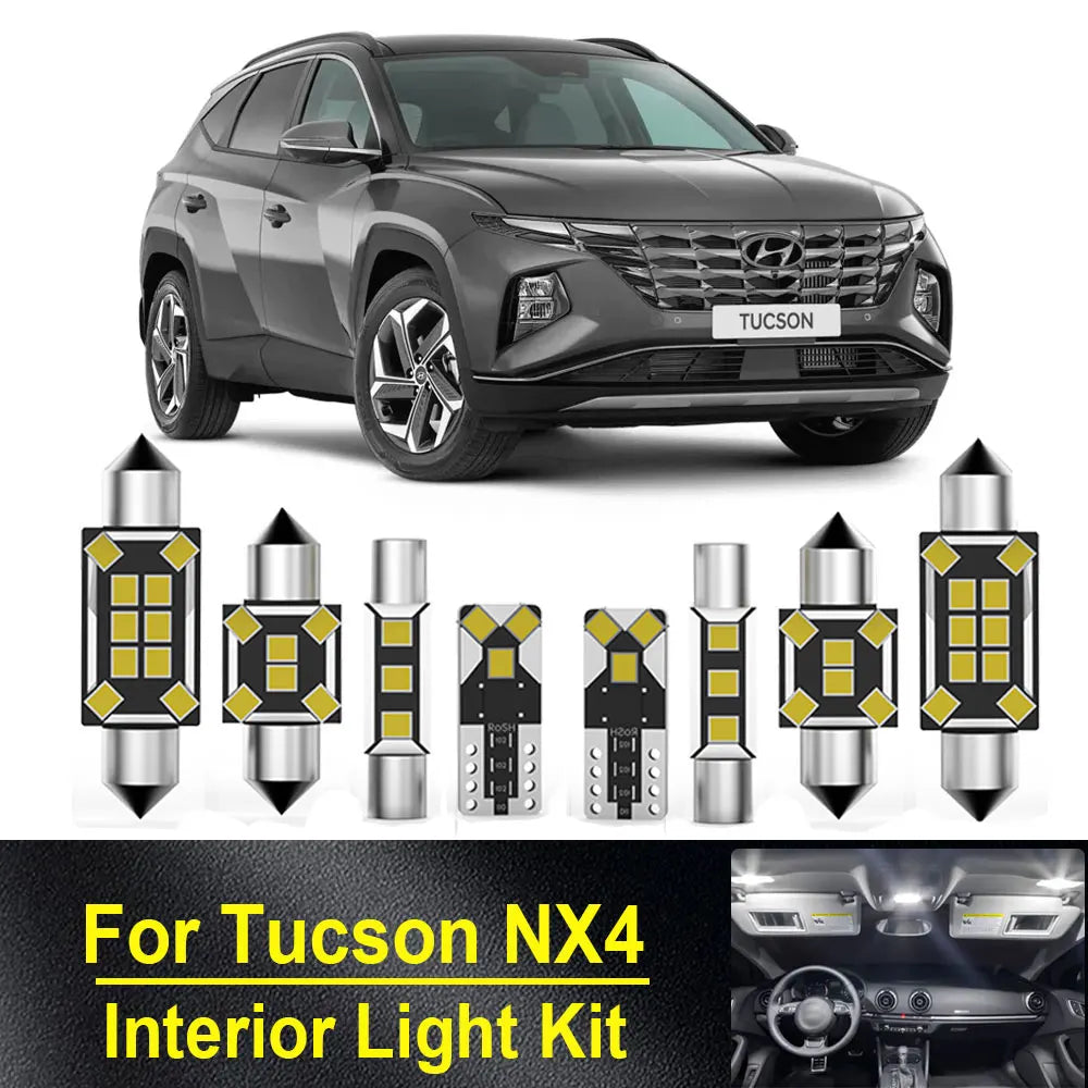 11Pcs Canbus LED Interior Light Bulb Kit For Hyundai Tucson 